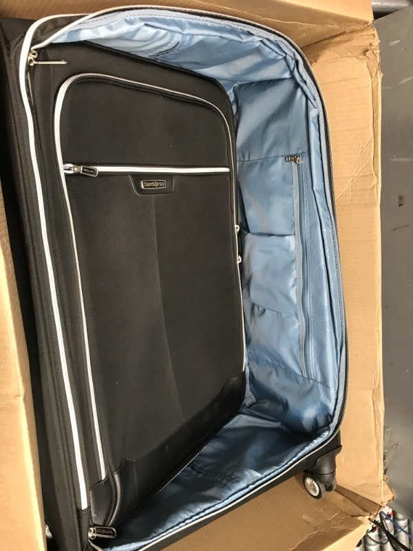 Photo 2 of **USED**
Samsonite Ascella X Softside Expandable Luggage with Spinner Wheels, Black, Checked-Medium 25-Inch Checked-Medium 25-Inch Black