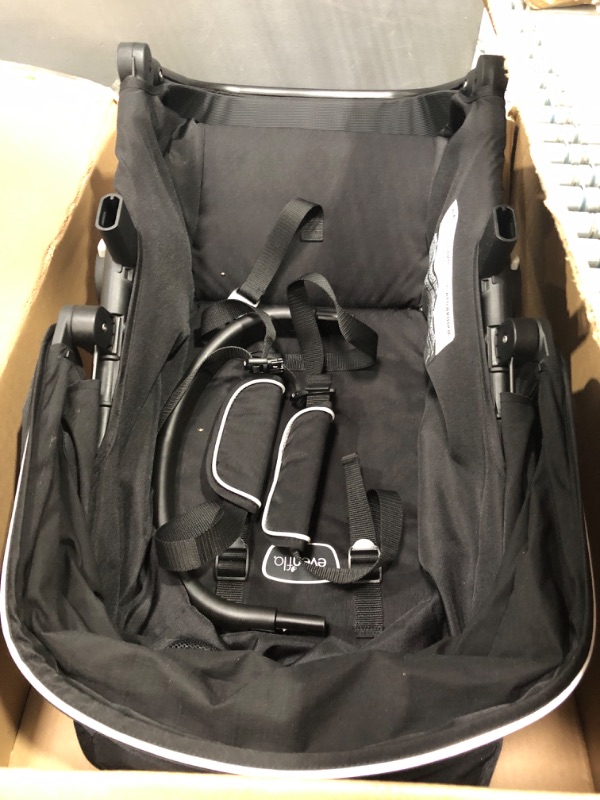 Photo 2 of ***MISSING HANDEL BASKET ONLY***
Evenflo Pivot Xpand Modular Travel System with SafeMax Infant Seat Stallion Black