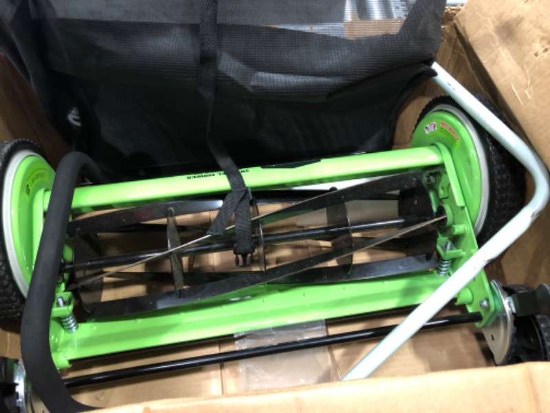 Photo 2 of ***OPEN BOX MAY BE MISSING HARDWARE**

Scotts Outdoor Power Tools 2000-20S 20-Inch 5-Blade Classic Push Reel Lawn Mower, Green Reel Only