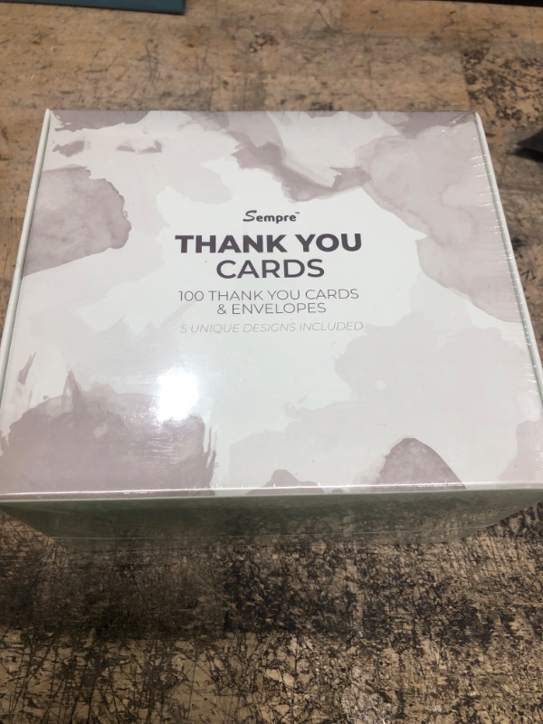 Photo 2 of 100 Thank You Cards Bulk - All Glittering Gold Foil Embellishment