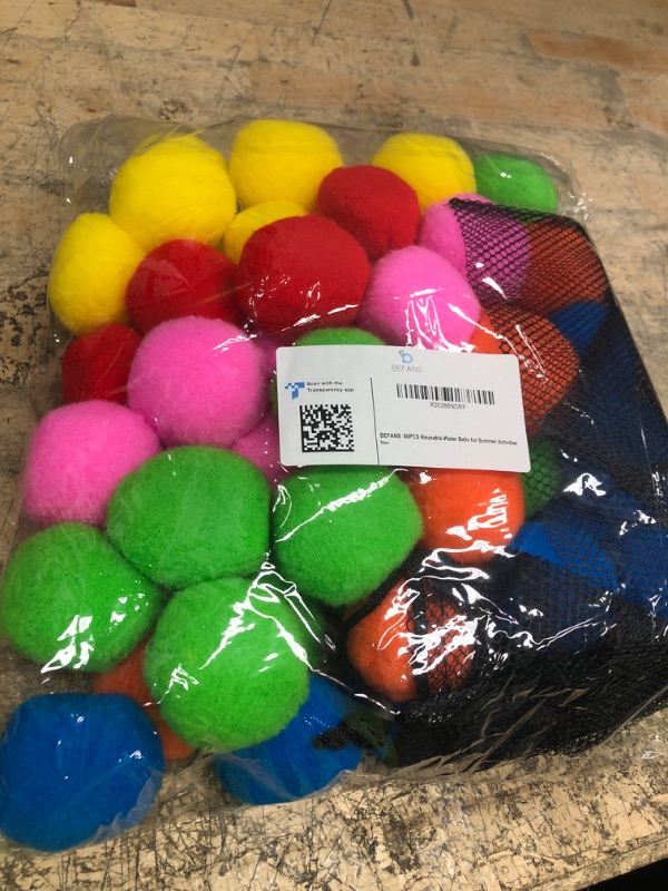 Photo 1 of 60 Pcs Reusable Water Balls, Reusable Water Balloons for Outdoor Toys and Games, Water Toys for Kids and Adults Boys and Girls - Summer Toys Ball for Pool and Backyard Fun Multicolor 60