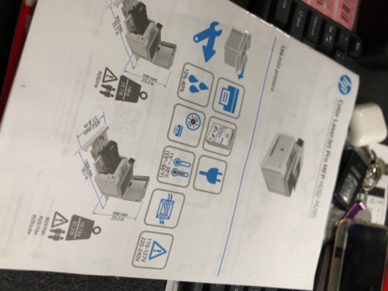 Photo 3 of USED ITEM, NEEDS REPAIR
[FOR PARTS]
HP Color LaserJet Pro M283fdw Wireless All-in-One Laser Printer, Remote Mobile Print, Scan & Copy, Duplex Printing, Works with Alexa (7KW75A)