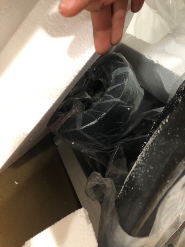 Photo 1 of Sunnydaze 35-Inch 2-Tier Solar Water Fountain with Battery Backup - Submersible Pump - Resin and Fiberglass - Black