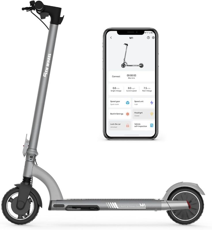Photo 1 of ***PARTS ONLY NOT FUNCTIONAL***5TH WHEEL M1 Electric Scooter - 13.7 Miles Range & 15.5 MPH, 500W Peak Motor, 8" Inner-Support Tires, Triple Braking System, Foldable Electric Scooter for Adults and Teens, iF Design Award Winner
