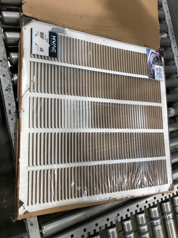 Photo 2 of 25"w X 25"h Steel Return Air Grilles - Sidewall and Ceiling - HVAC Duct Cover - White [Outer Dimensions: 26.75"w X 26.75"h]