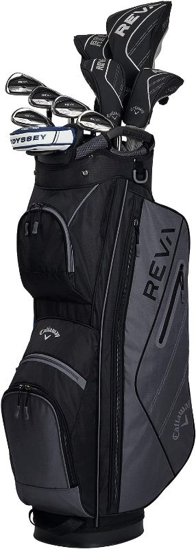 Photo 1 of 
Callaway Golf Women’s REVA Complete Golf Set
Hand Orientation:Right
Style Name:11 Pieces (Regular)
Color:Black