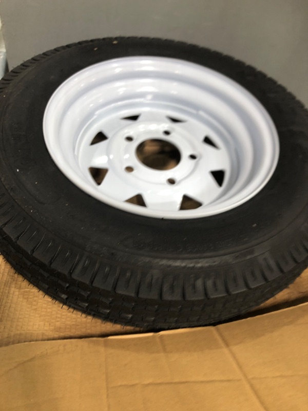 Photo 2 of 2 Pack 5.3-12 5.3x12 530-12 5.30-12 Trailer Tires with 12'' Rims, 5 Lug on 4.5'', Load Range C, 6PR
