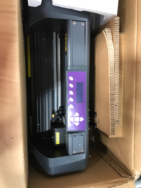 Photo 1 of VEVOR Vinyl Cutter, 14 in / 375 mm Vinyl Plotter, Off-line Cutting Machine w/LCD, Desktop Design, Adjustable Force and Speed for Sign Making Plotter Cutter, Available with COM, USB and U-Disk 3 Ports OFF-LINE 14inch