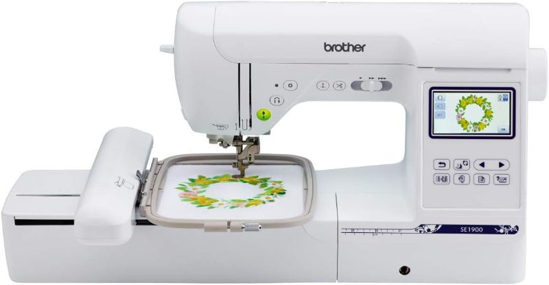 Photo 1 of 
Brother Embroidery Machine, SE1900, 138 Embroidery Designs, 240 Built-in Sewing Stitches, Computerized Sewing and Embroidery, 5" x 7" Embroidery...
