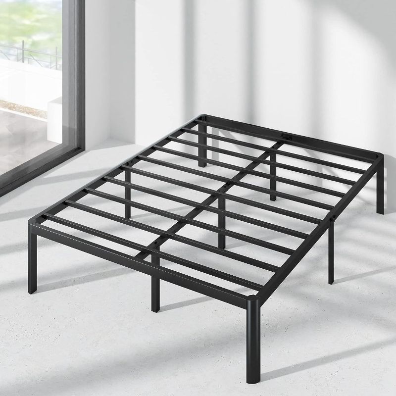 Photo 1 of 
Metal Platform Bed Frame / Steel Slat Support / No Box Spring Needed / Easy Assembly, Black, Full
