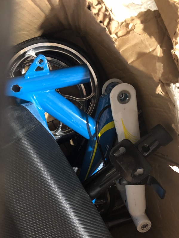 Photo 5 of **ONE WHEEL MISSING BEARINGS** BlessReach Steerable Knee Walker Deluxe Medical Scooter Blue