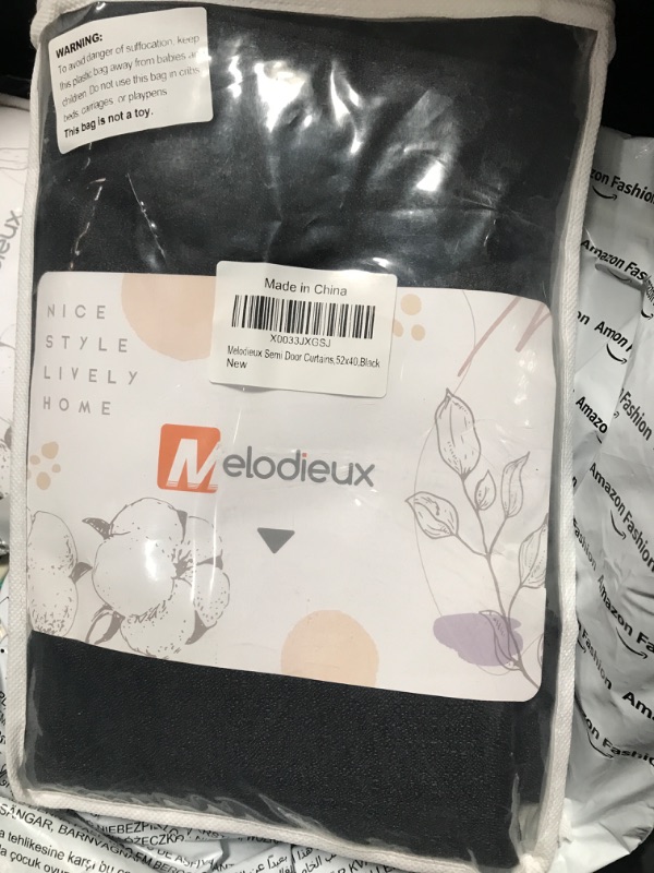 Photo 1 of 52x40 semi door curtains  black