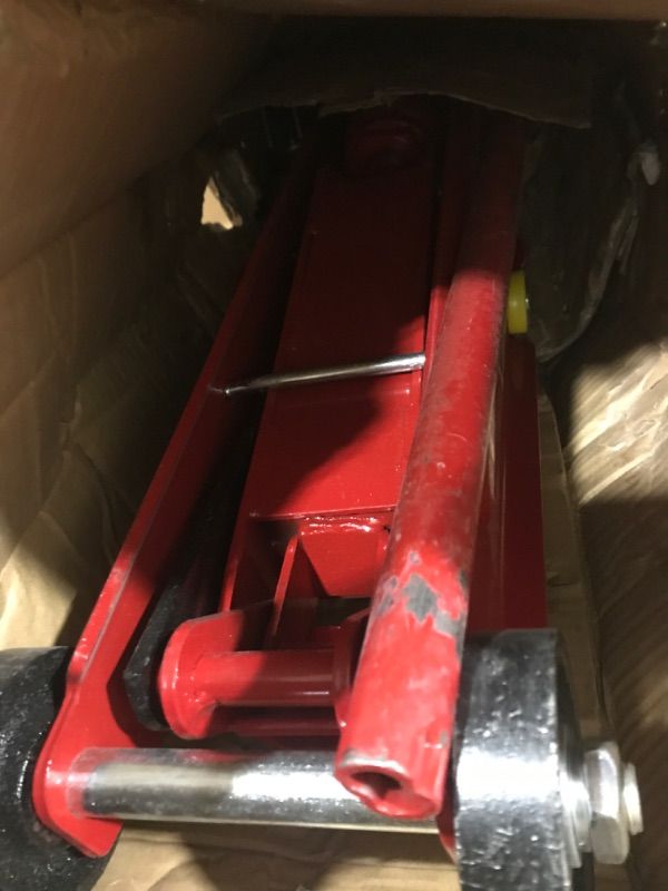 Photo 2 of BIG RED T83006 Torin Hydraulic Trolley Service/Floor Jack with Extra Saddle (Fits: SUVs and Extended Height Trucks): 3 Ton (6,000 lb) Capacity, Red