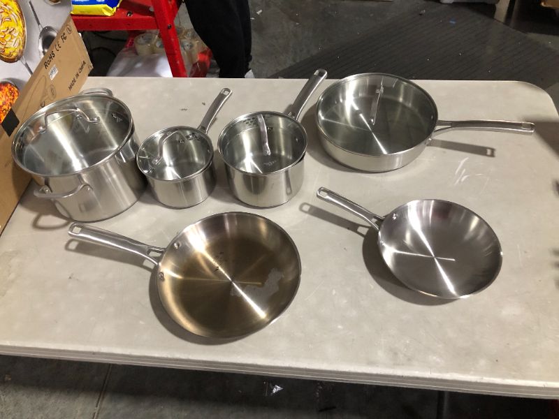 Photo 3 of ***HEAVILY USED - SEE NOTES***
Calphalon 10-Piece Pots and Pans Set, Stainless Steel