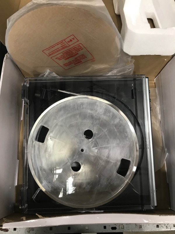 Photo 1 of Audio-Technica AT-LP60X-GM Fully Automatic Belt-Drive Stereo Turntable, Gunmetal/Black, Hi-Fi, 2 Speed, Dust Cover, Anti-Resonance, Die-Cast Aluminum Platter
