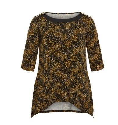 Photo 1 of *COLOR MAY VARY** TUNIC PAMELA PRT - Gold Scatter - 22-24
