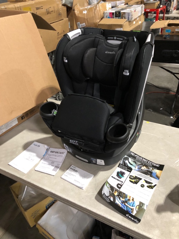 Photo 5 of Evenflo Gold Revolve360 Extend All-in-One Rotational Car Seat with SensorSafe (Onyx Black)
