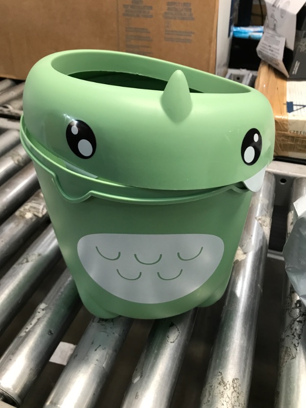 Photo 2 of ***SEE NOTES*** EXCEART Waste Container Bin Dinosaur Trash Can Cartoon Garbage Can Wastepaper Basket Childrens Room Trash Bin Plastic Rubbish Bin Lidless Waste Can for Boy Bedroom Kitchen Diaper Kawaii Trash Bin