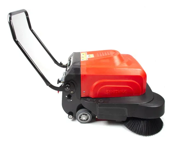 Photo 1 of (FOR PARTS) Battery Powered Walk-behind Floor Sweeper with Water Sprinklers, Triple Brushes