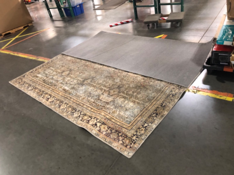 Photo 4 of ***HEAVILY USED AND DIRTY - NO PACKAGING - SEE PICTURES***
Loloi LAYLA Collection, LAY-03, Olive/Charcoal, 9'-0" x 12'-0", 13" Thick, Area Rug, Soft, Durable, Vintage Inspired, Distressed, Low Pile, Non-Shedding, Easy Clean, Printed, Living Room Rug Olive