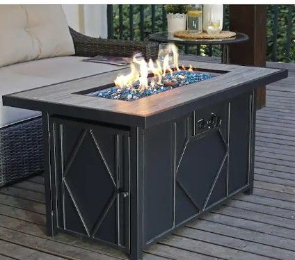 Photo 1 of *****PARTS ONLY **** 42 in. 60,000BTU Fire Pit Propane Gas Fire Pit Table Rectangular Tabletop
