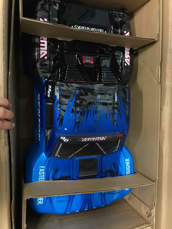 Photo 2 of ARRMA RC Truck 1/10 SENTON 4X2 Boost MEGA 550 Brushed Short Course Truck RTR (Batteries and Charger Not Included), Blue, ARA4103V4T2