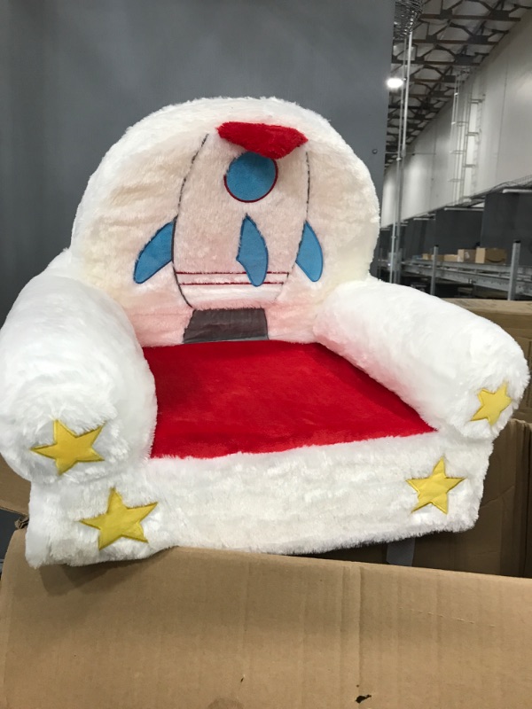 Photo 2 of Amazon Basics Children's Plush Chair, Rocket