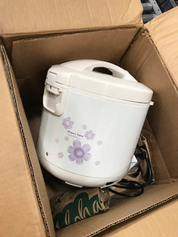 Photo 2 of 20-Cup White Rice Cooker with Steamer and Non-Stick Inner Pot