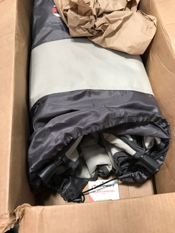 Photo 2 of *USED HAS A TEAR IN THE MIDDLE**
Lippert Campfire Folding Loveseat with 500-lb. Weight Capacity, Carry Bag, (Sand) - 2021000205
