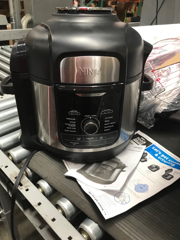 Photo 2 of 
NINJA FD401 Foodi 8-qt. 9-in-1 Deluxe XL Cooker & Air Fryer-Stainless Steel Pressure Cooker, 8-Quart, (Renewed)