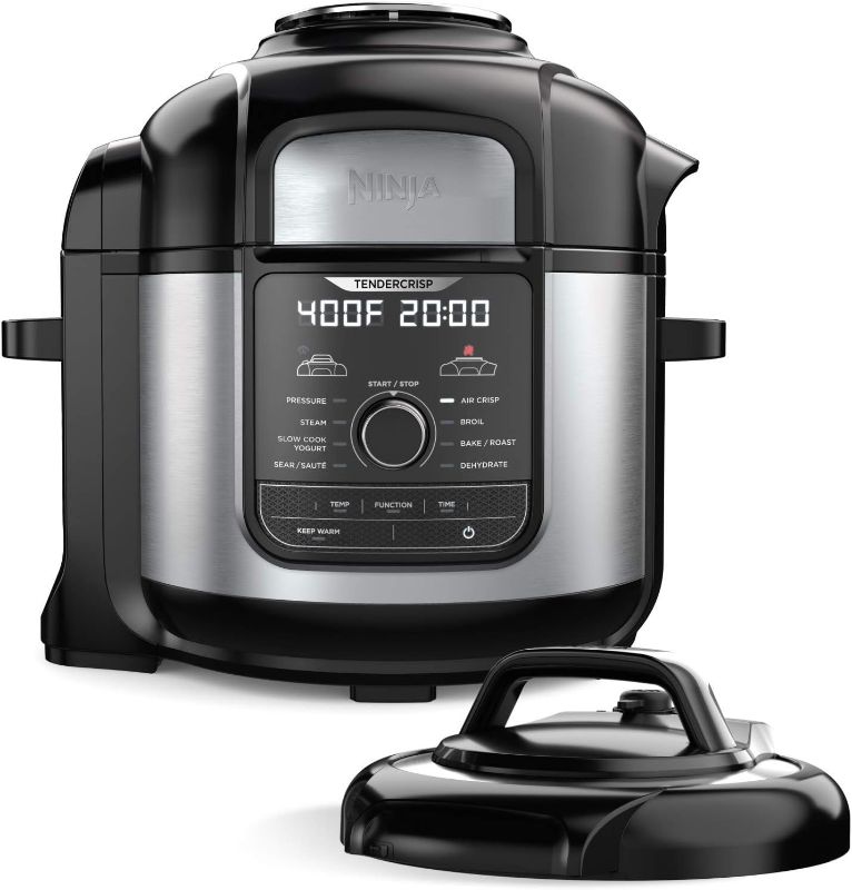 Photo 1 of 
NINJA FD401 Foodi 8-qt. 9-in-1 Deluxe XL Cooker & Air Fryer-Stainless Steel Pressure Cooker, 8-Quart, (Renewed)