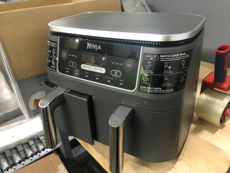 Photo 2 of ***DAMAGED - SEE NOTES***
Ninja DZ201 Foodi 8 Quart 6-in-1 DualZone 2-Basket Air Fryer