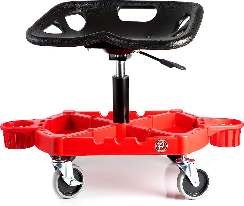 Photo 1 of * item incomplete * 
Pro Rolling Stool, Car Detailing Stool Chair, Shop Stool with Wheels, Garage Organizer & Tool