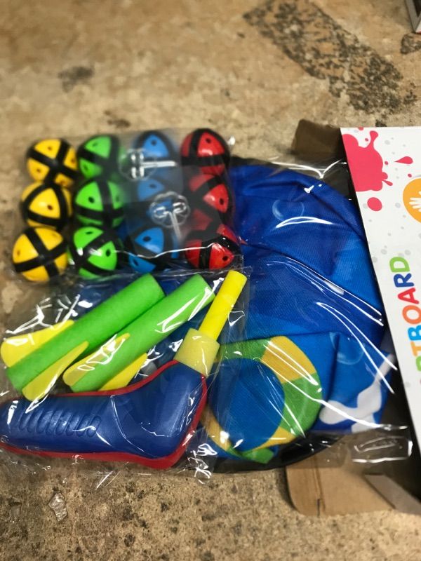 Photo 1 of Dart Board for Kids,12 Sticky Balls,1 Toy Gun,2 Dart Bullets Set,Kids Toys Gifts for 3 4 5 6 7 8 9 10 11 12 Year Old Boys and Girls Safe Indoor Outdoor Outside Party Sports Games for Ages 3+ Boy Girl A-style