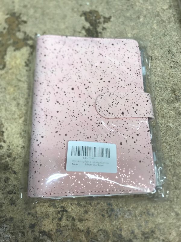 Photo 2 of A6 Budget Binder With Zipper Envelopes, 6 Pockets Planner Cash Envelopes, 50Pcs Money Book Organizer for Cash, Binder Zipper Folder Notebook Ledger for Personal (Pink Spots) Pink Gypsophila