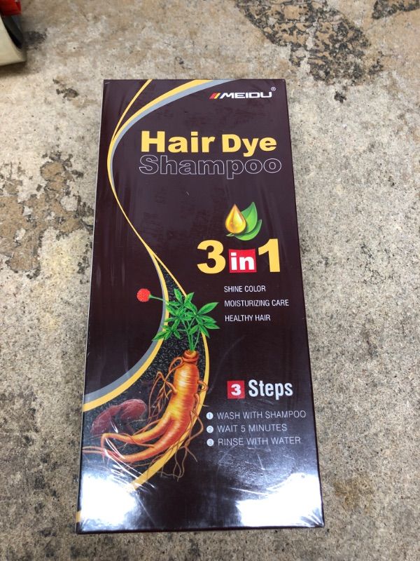 Photo 2 of BELEZALIB Instant Dark Brown Hair Color Shampoo for Gary Hair MEIDU, Hair Dye Shampoo for Women & Men 3 in 1-100% Grey Coverage - Herbal Ingredients Hair Coloring Shampoo in Minutes 500ML