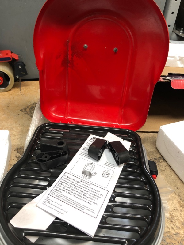 Photo 2 of **USED** Coleman Fold N Go Propane Grill Red