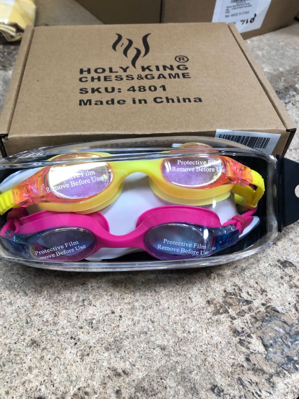 Photo 1 of  2 Pack Kids Goggles for Swimming, Anti-fog 100% UV Protection, for Kids Age 3-14