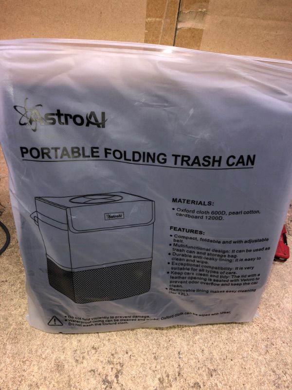 Photo 1 of AstroAI Portable Folding Trash Can with Oxford Cloth, 12L