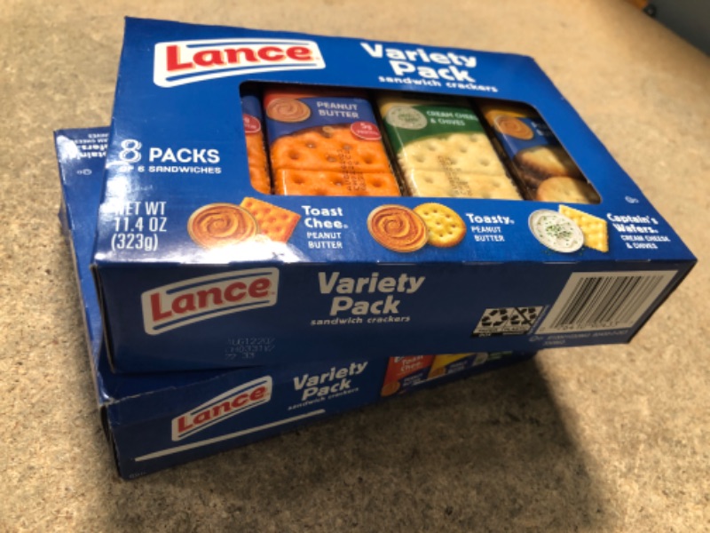 Photo 2 of **2 cases** Lance Sandwich Crackers, Variety Pack - 8 packs, 11.4 oz exp aug/2023