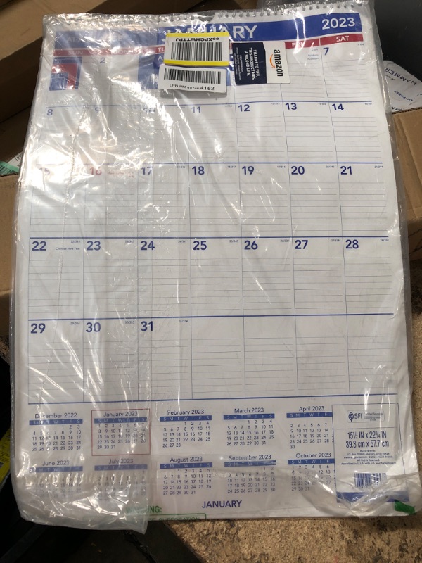 Photo 1 of AT-A-GLANCE 2023 Wall Calendar, 15-1/2" x 22-3/4", Large, Spiral Bound, Monthly (PM328) Large 2023 New Edition Calendar