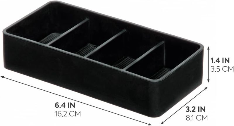 Photo 1 of iDesign The Sarah Tanno Collection 5 Slot Silicone Cosmetic Drawer Organizer
