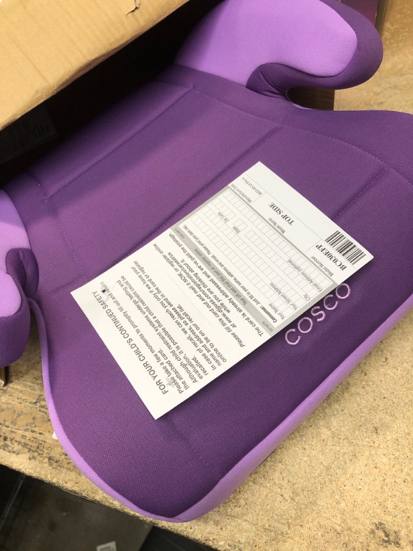 Photo 2 of Cosco Topside Booster Car Seat - Easy to Move, Lightweight Design (Grape), 1 Count (Pack of 1)