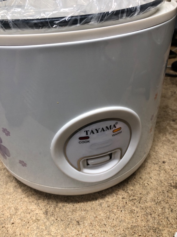 Photo 2 of 20-Cup White Rice Cooker with Steamer and Non-Stick Inner Pot