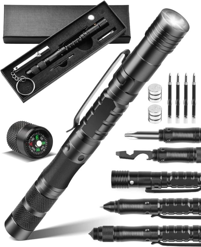 Photo 1 of 
Gifts for Men Gifts for Him, 12 IN 1 Tactical Pen Multitool Pen, Cool Gadgets for Men, EDC Gear Survival Pen, Birthday Gifts for Men, Boyfriend, Husband,...