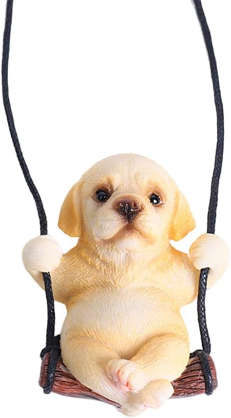 Photo 1 of AMIORO Cute Swinging Dog Car Mirror Hanging Accessories Fun Interior Rearview Mirrors Decoration (Dog)