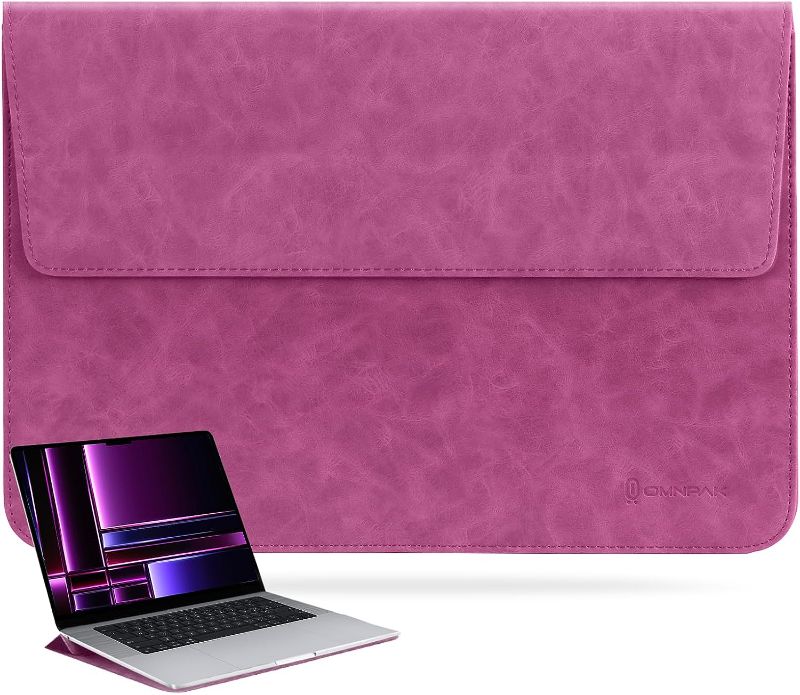 Photo 1 of Omnpak 14.2 inch MacBook Sleeve with Stand,Compatible with 14.2 inch MacBook Pro 2023 A2779/M2/M1 Pro/Max,Water Repellent Laptop Case Compatible with Samsung Galaxy Tab S8 Ultra