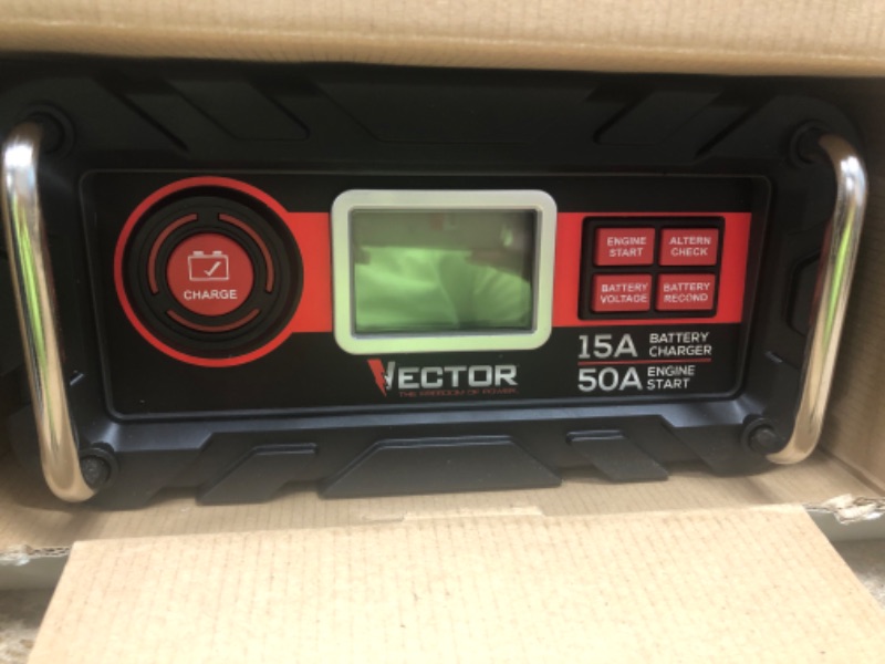 Photo 3 of Vector 15 Amp Automatic 12V Battery Charger with 50 Amp Engine Start and Alternator Check