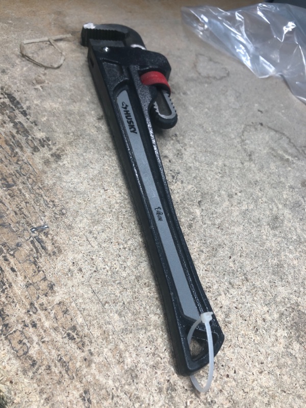 Photo 1 of 14 in. Heavy Duty Cast Iron Pipe Wrench with 1-1/2 in. Jaw Capacity
