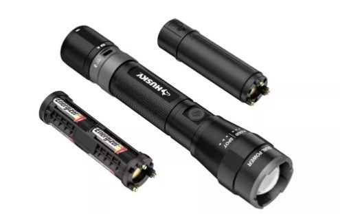 Photo 1 of 2500 Lumens Dual Power LED Rechargeable Focusing Flashlight with Rechargeable Battery and USB-C Cable Included